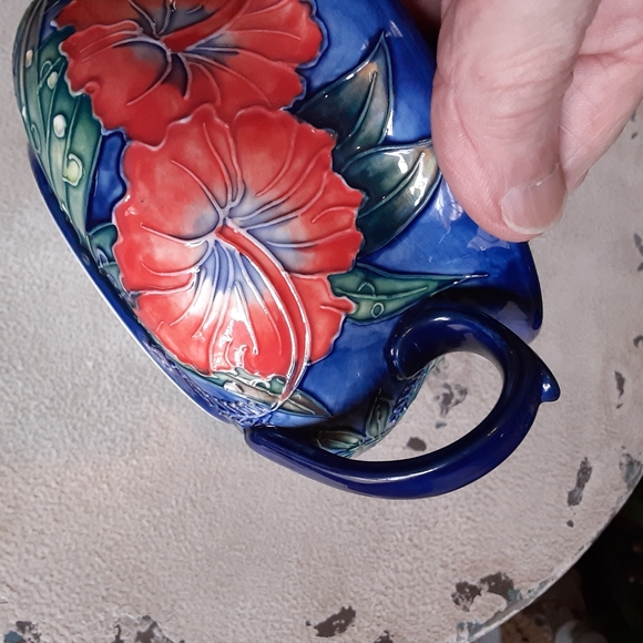 Old Tupton Ware, Hand Painted,  Floral, Handled Soup Mug - Picture 5 of 6